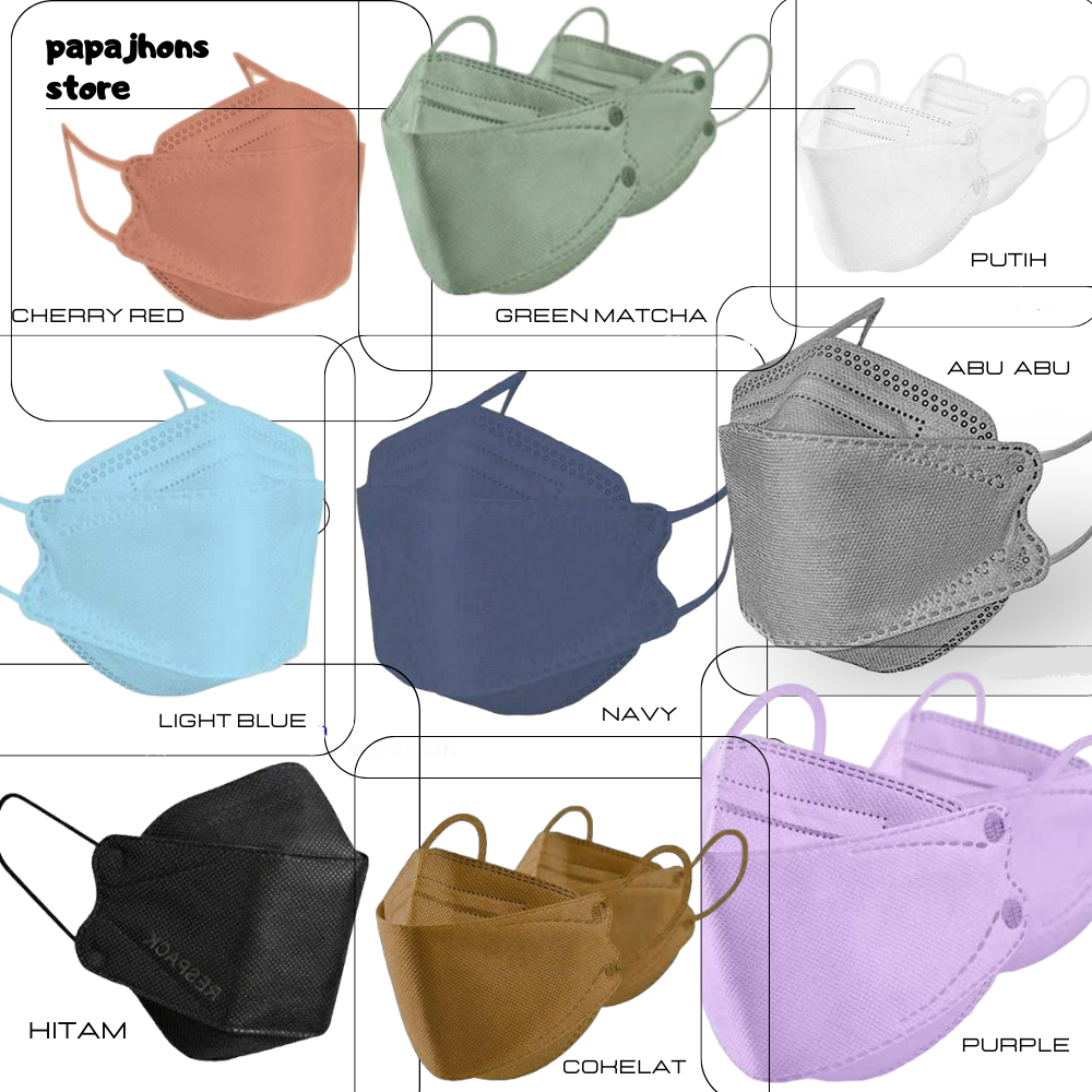 Masker Kf 94 Murah Masker Kf94 Isi 50 Pcs Dewasa Hitam Putih Warna