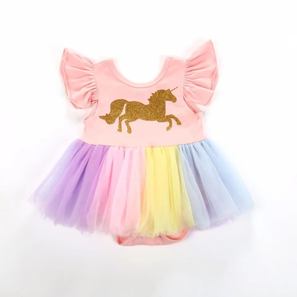 Gaun bayi 6 bulan Dress unicorn anak baju ulang tahun tutu Dress pesta