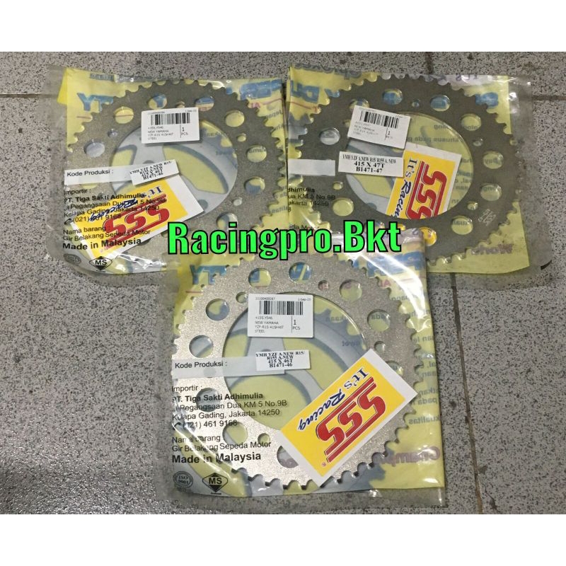 Gear SSS Belakang 428 & 415 YAMAHA MT 15 ALL NEW R15 Size 43T-50T