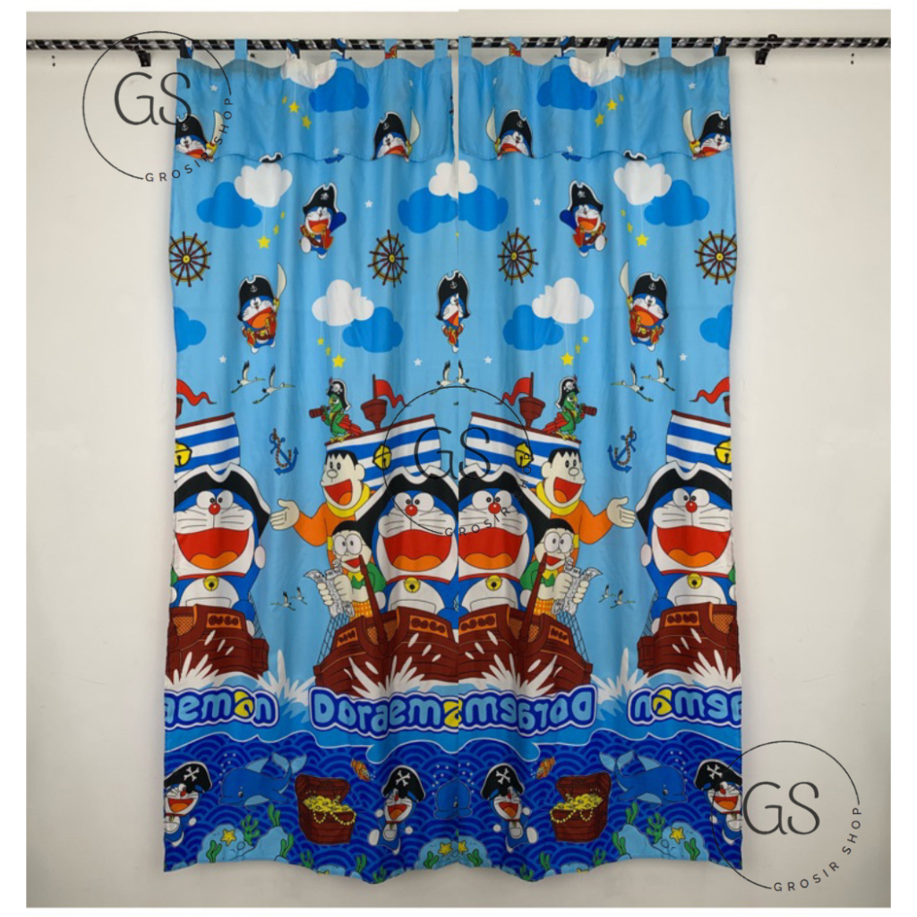 [ PINTU DAN JENDELA ] GORDEN TALI + PONI KARAKTER DORAEMON PIRATES BIRU