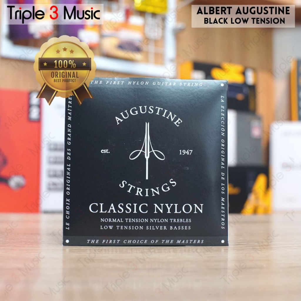 Albert Augustine Classic Black Senar Gitar Nylon Low Tension ORIGINAL