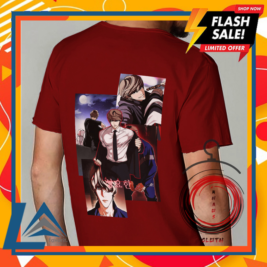 Kaos Seong Yohan Lookism (1) Cotton Combed 30S Baju Kaos Manhwa Lookism Seong Yohan God Dog Free Gan