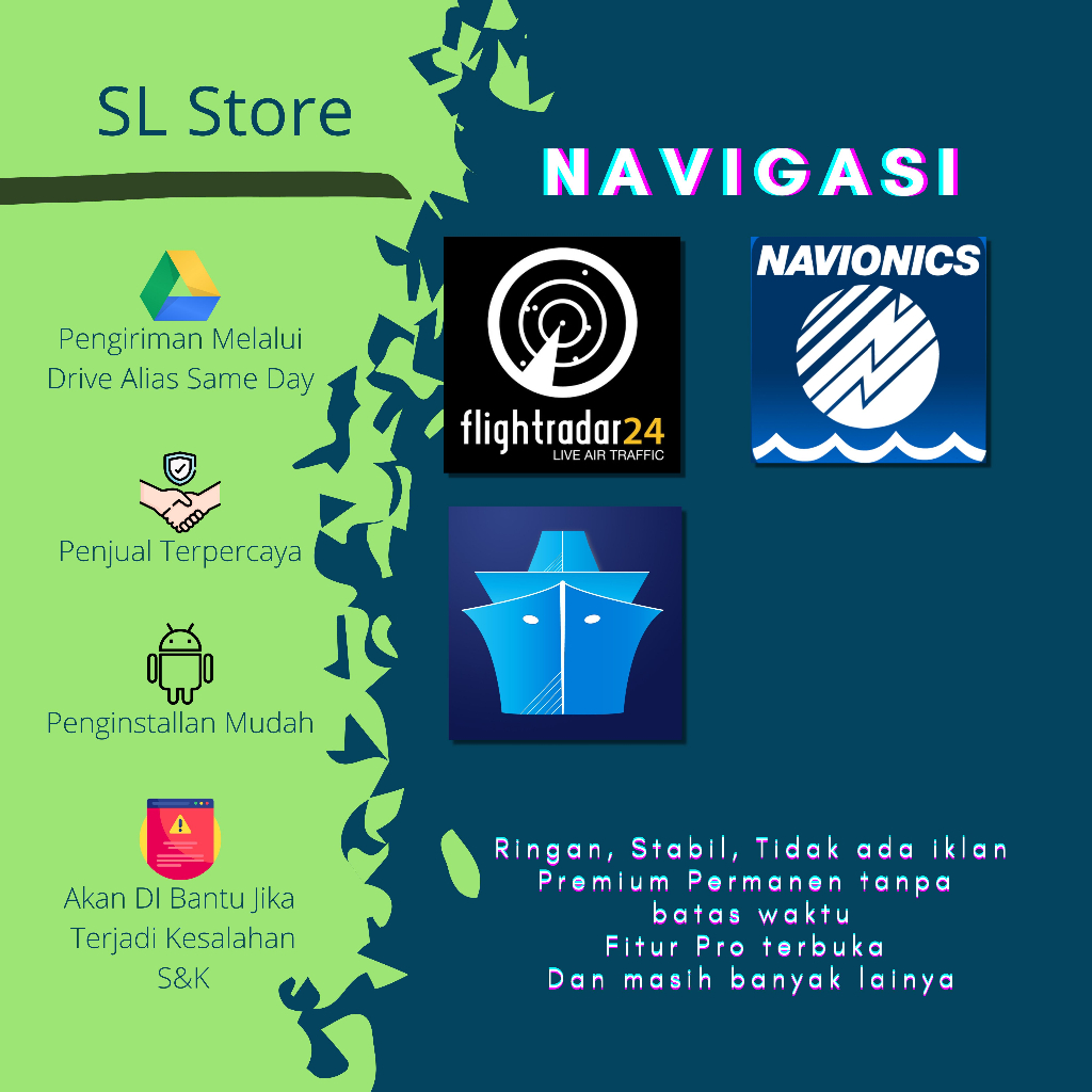 Aplikasi Flight Radar / Marine Traffic / Navionic Lifetime Android