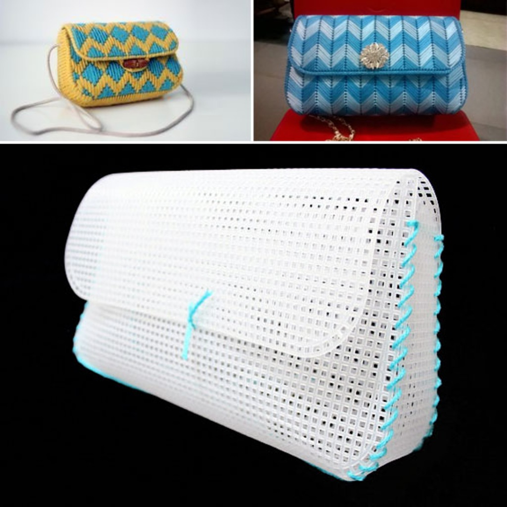 Oval Jaring Grid Plate Plastik Weaving Botton Handbag Bawah Material Tas Keranjang Knitting Cross Stitch Embroidery