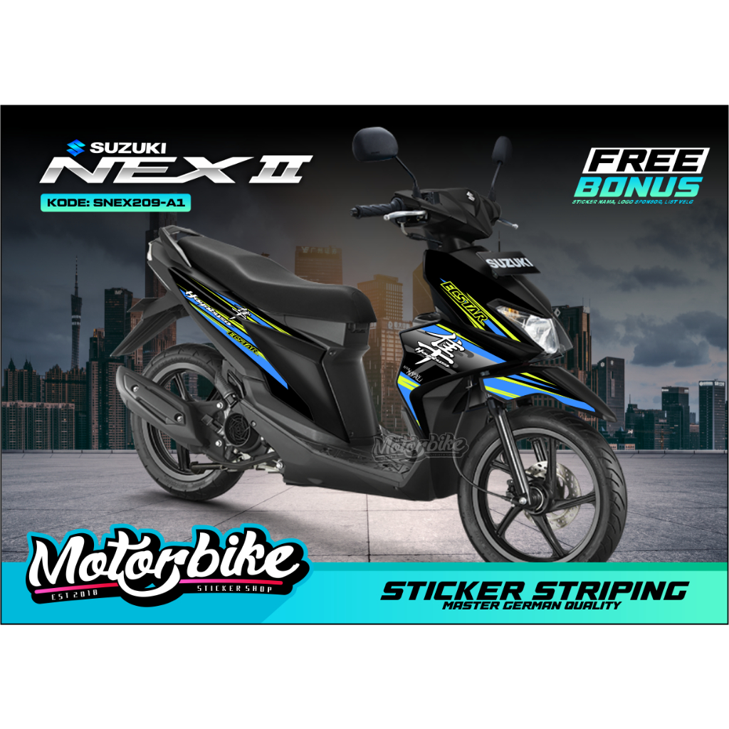 Stiker Striping NEX 2 2018 List Variasi Striping Suzuki NEX 2