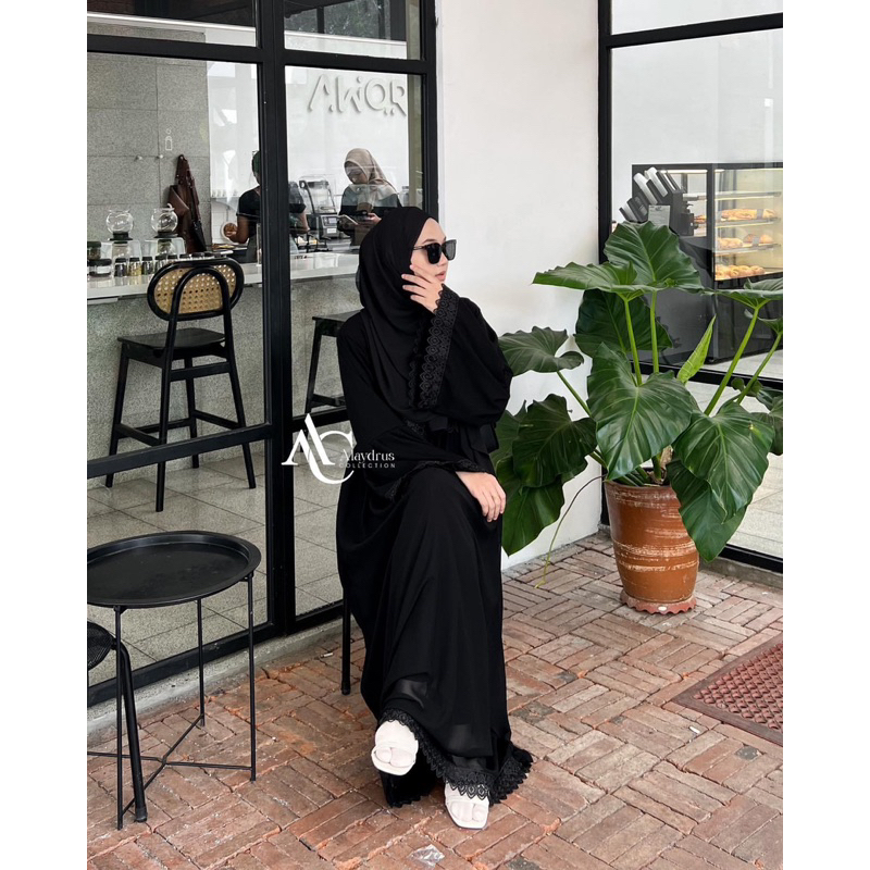 Baju Muslim Abaya Bordir Gamis Maxi Dress Arab Saudi Bordir Zephy Turki Umroh Dubai Turkey India 808