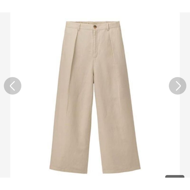 Gu linen wide pants (Model Kancing)