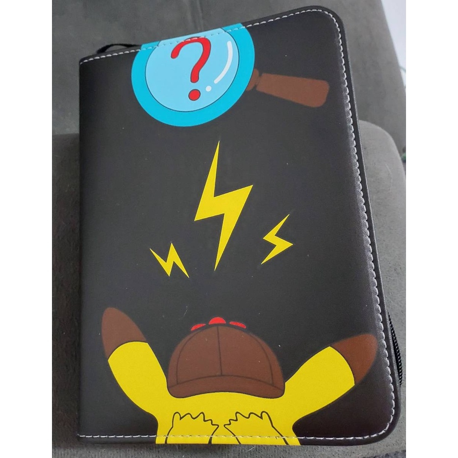 【COD】Buku Album Holder 400 Kartu Game Pokemon EX GX Bahan PU Waterproof Dengan Resleting Untuk Koleksi / Mainan Anak