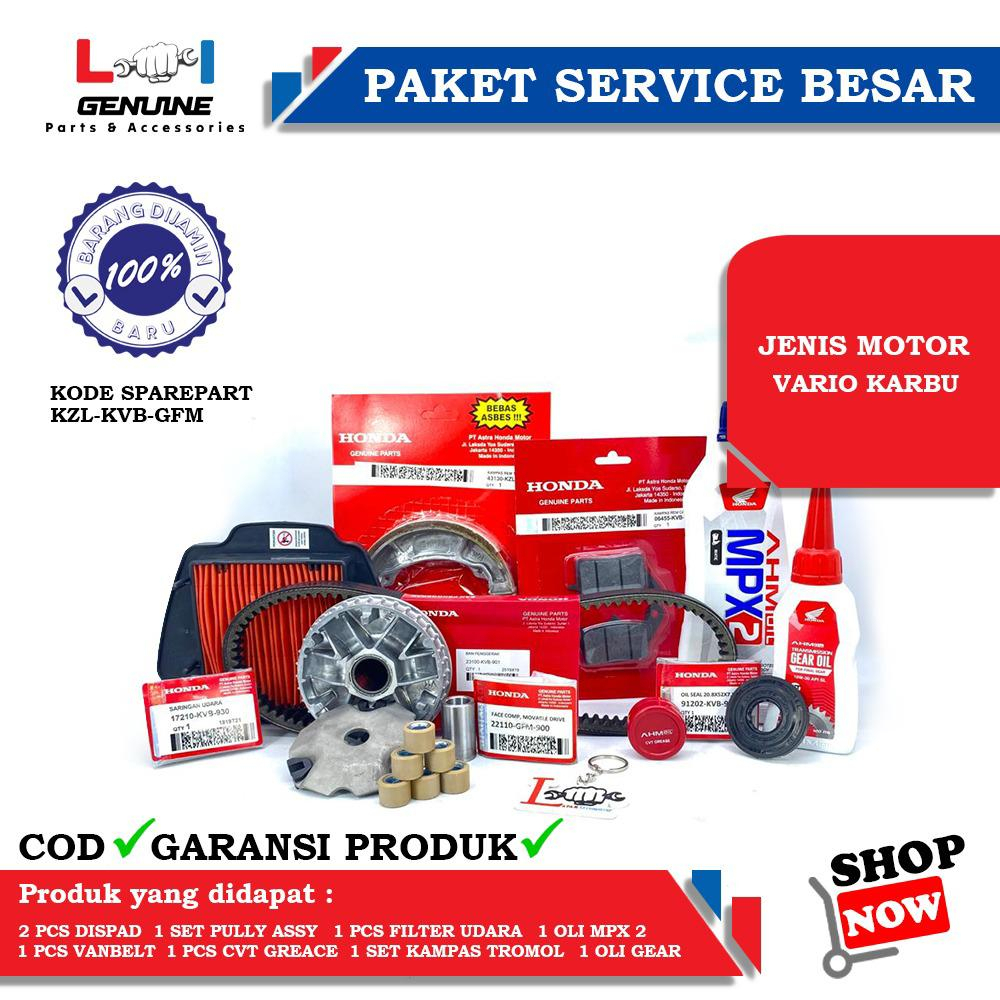 -LOI- PAKET SERVICE BESAR MPX 2 &amp; SPX 2 SET AHM GEAR, KAMPAS REM VARIO KARBU, FILTER UDARA VARIO KARBU, RUMAH ROLLER SET VANBELT VARIO KARBU