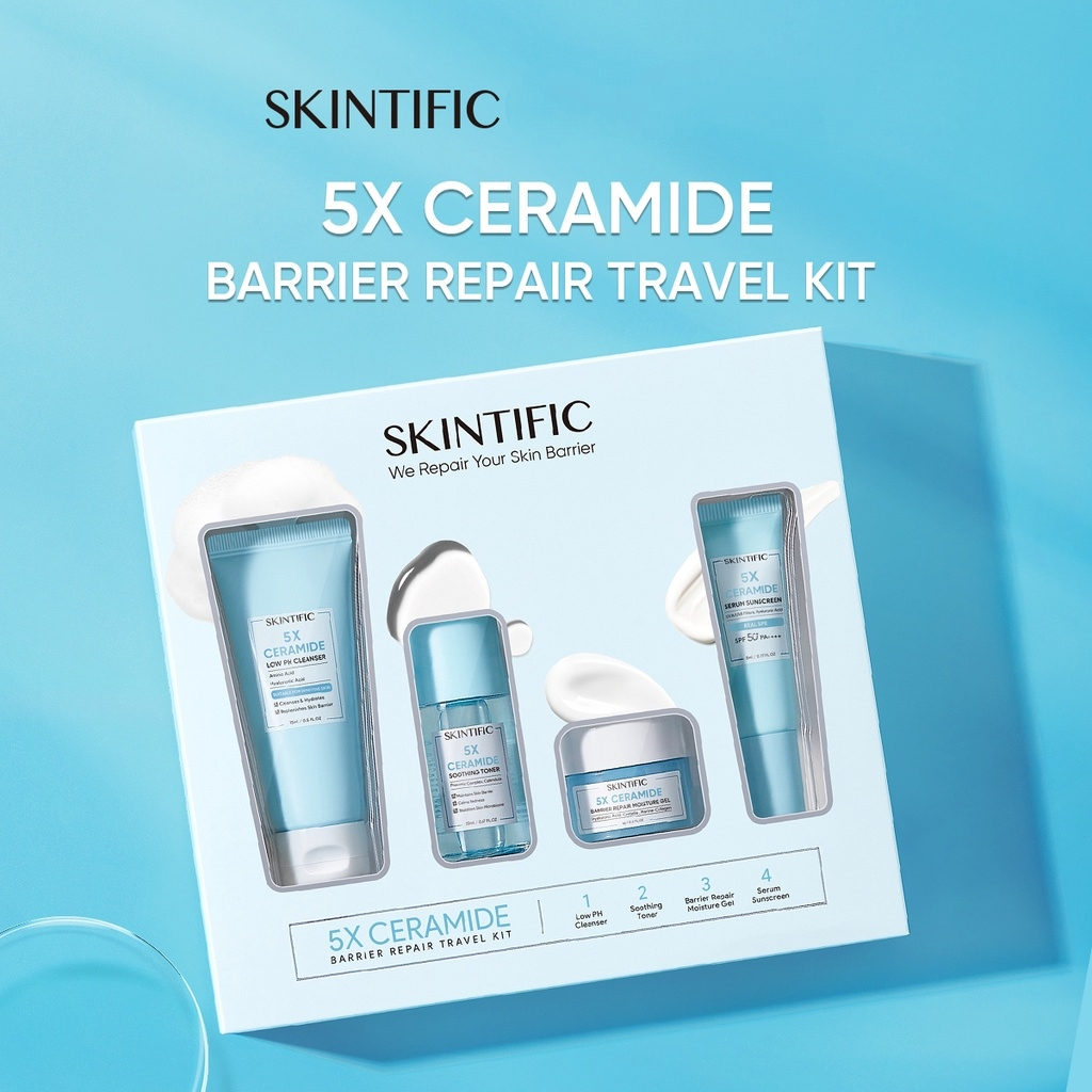 ❤ MEMEY ❤ SKINTIFIC 5X Ceramide Barrier Repair Travel Kit