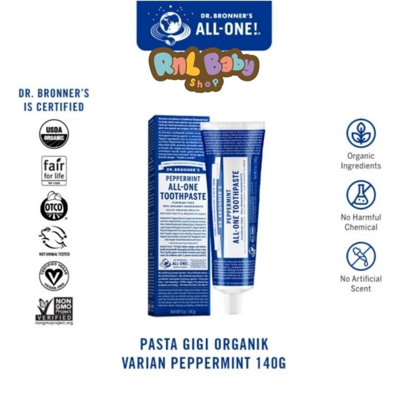 Dr.Bronner's Pasta Gigi Organik 140 gr - Organic Toothpaste