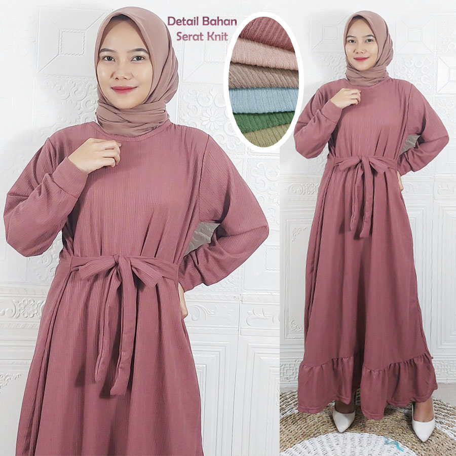 CARLINA NEW GAMIS KNIT PREMIUM  DRESS PANJANG MAXY