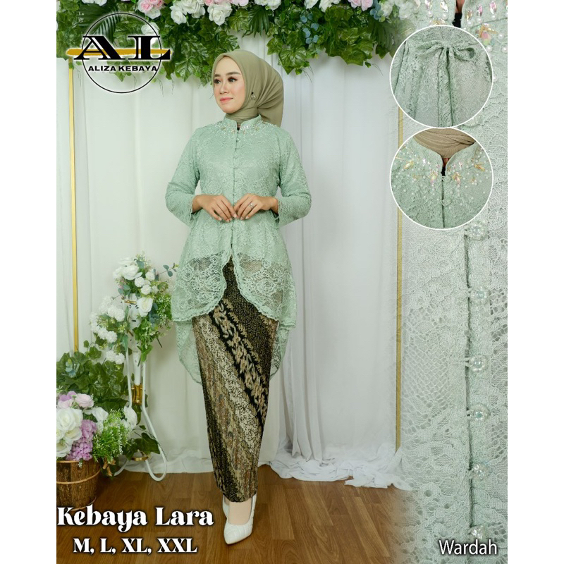 Setelan Kebaya Brukat Busui Lara LK / Kebaya Modern / Kebaya Wisuda Brukat / Kebaya Pesta Mewah / Kebaya Kancing Brukat Payet