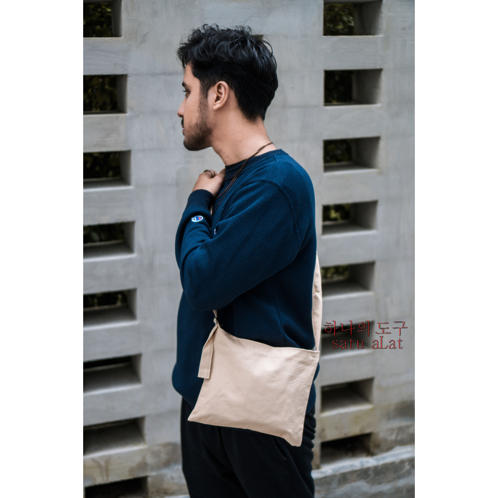 SATU ALAT Tas Selempang GIESELA 100% Canvas Premium Tebal Tas Kanvas