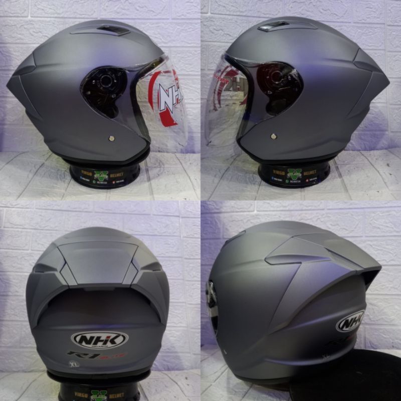 HELM NHK R1 ELITE SOLID DARK GREY DOFT NHK R1 ELITE ORIGINAL SINGLE VISOR