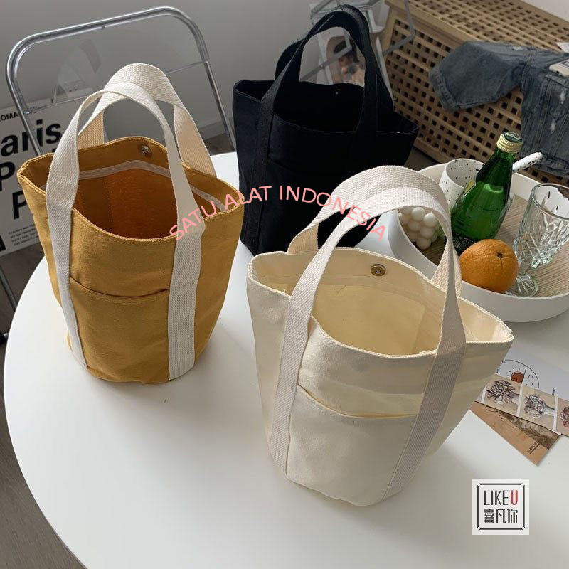 SATU ALAT Hand Bag BELLA JAPANESE 100% Canvas Premium Tebal Tas Kanvas