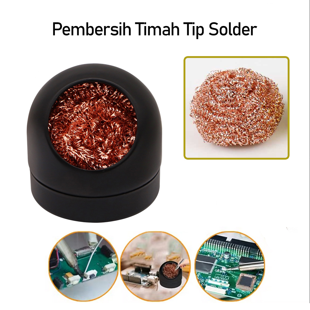 Pembersih Timah TIP Solder Cleaning Ball Iron Mesh - ZG79 - Black