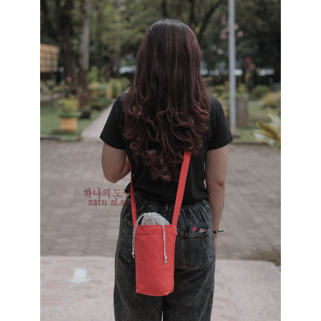 SATU ALAT Tas Selempang Tali Serut OSHIN 100% Canvas Premium Tebal Tas Kanvas