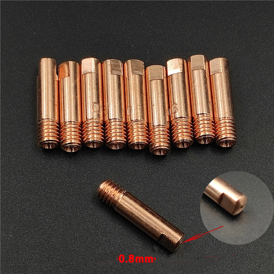 Nozzle Obor Las Welding Torch Tip Holder 15AK MIG 0.8mm 14PCS - MB15 - Golden