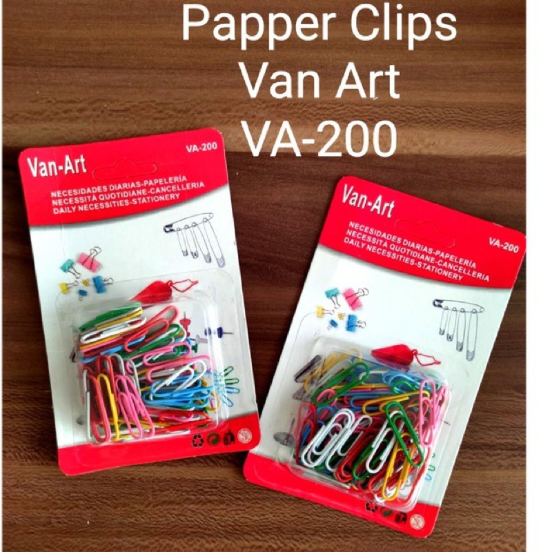 PAPER CLIP MIX WARNA VAN-ART / PENJEPIT KERTAS WARNA / KLIP KERTAS VAN ART