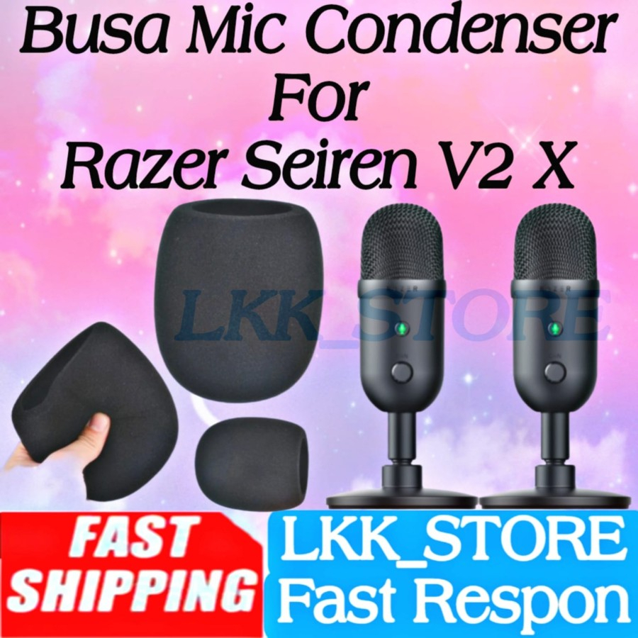 Busa Mic Condenser Razer Seiren V2 X Foam Microphone Razer Seiren V2X