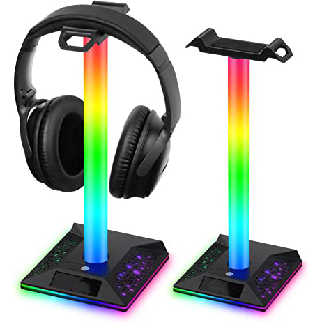 Gantungan Gaming Headphone Stand Hanger RGB USB 281mm - EB02 - Black