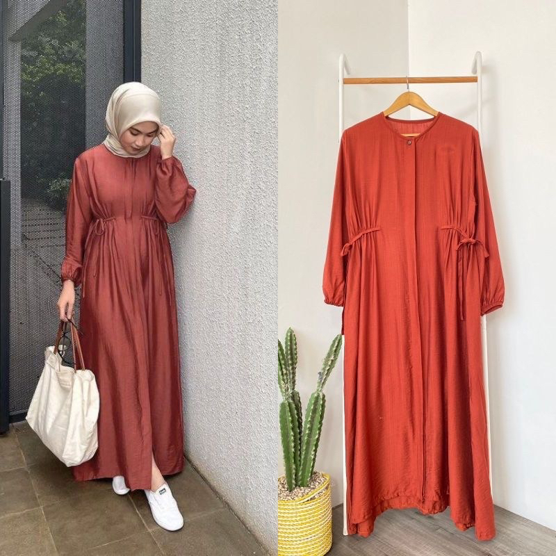 Gamis Viral Hazel Polo Linen Premium