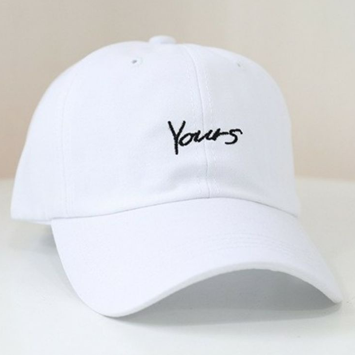 Topi Bisbol Bordir Yours Pria Wanita Keren Warna Putih