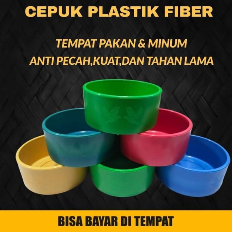 Cepuk tempat pakan burung merpati unggas  fiber kuat anti pecah tahan banting ( WARNA RANDOM )