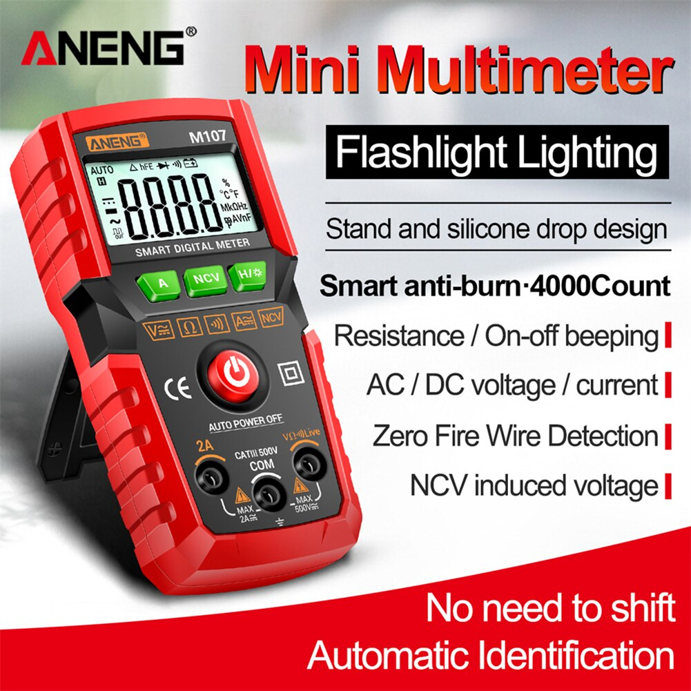 ANENG M107 Digital Multimeter Multitester AC DC Electrical Voltage Tester Mutli Meter Multi Tester E