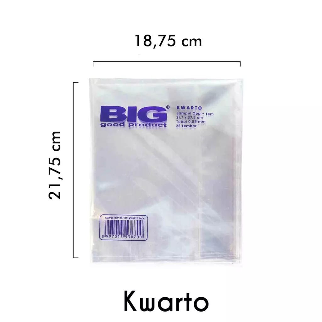 

SAMPUL OPP LEM (0.5) SB - 1001 KWARTO