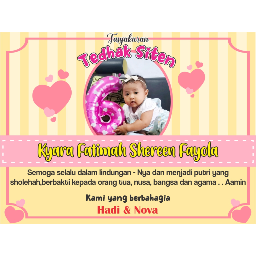 

Stiker Aqiqaah / Tedak Sinten