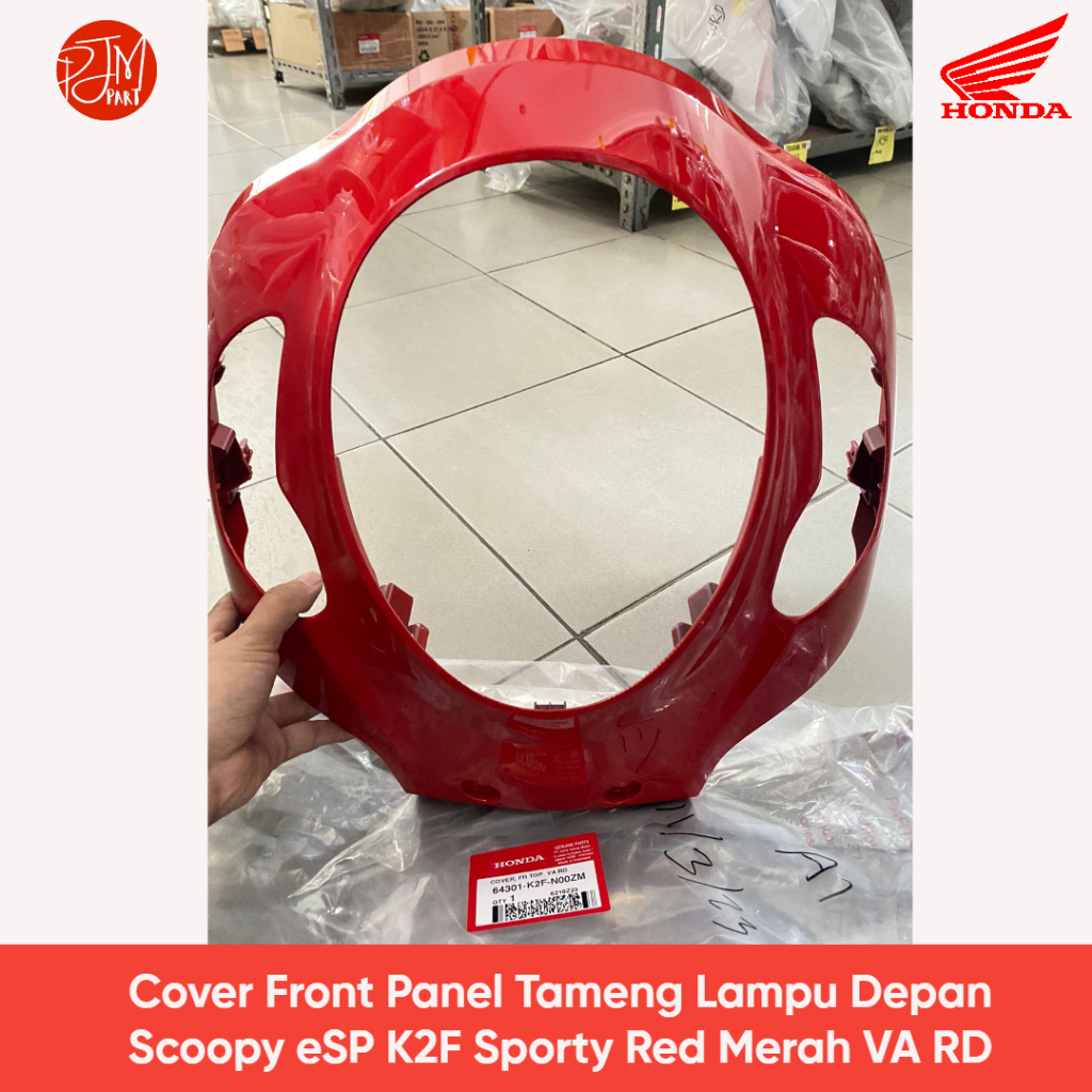 64301-K2F-N00ZM Cover Front Panel Tameng Lampu Depan Scoopy eSP K2F Sporty Red Merah VA RD