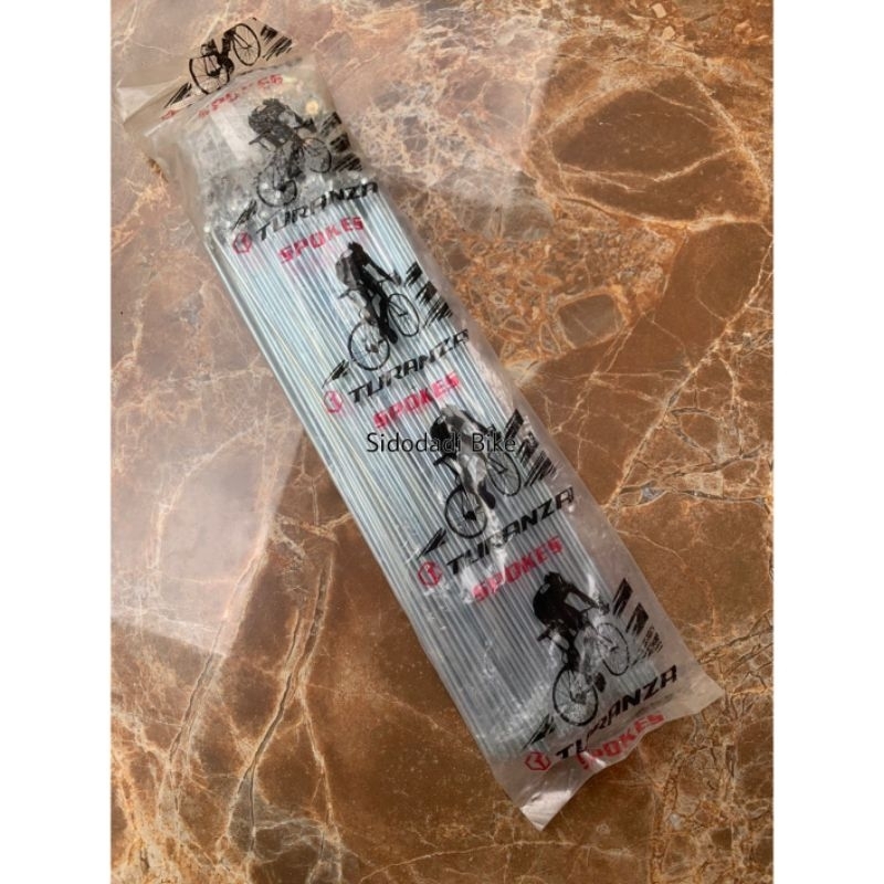 Spokes Ruji Sepeda 14GX237 Roda Ban 24 inch Besi plus Nipple TURANZA