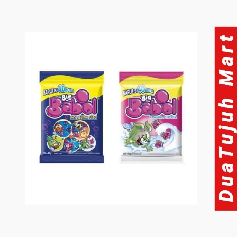 Big Babol  Sak Isi 40 /Rasa TUTTI FRUTTI &amp; STROBERY KRIM 140 gram