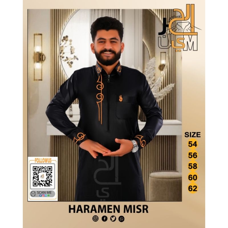 JUBAH AL HARAMAIN JUBAH BORDIR AL HARAMAIN PREMIUM JUBAH POLYESTER MENGKILAP ELEGAN JUBAH PRIA AL HA