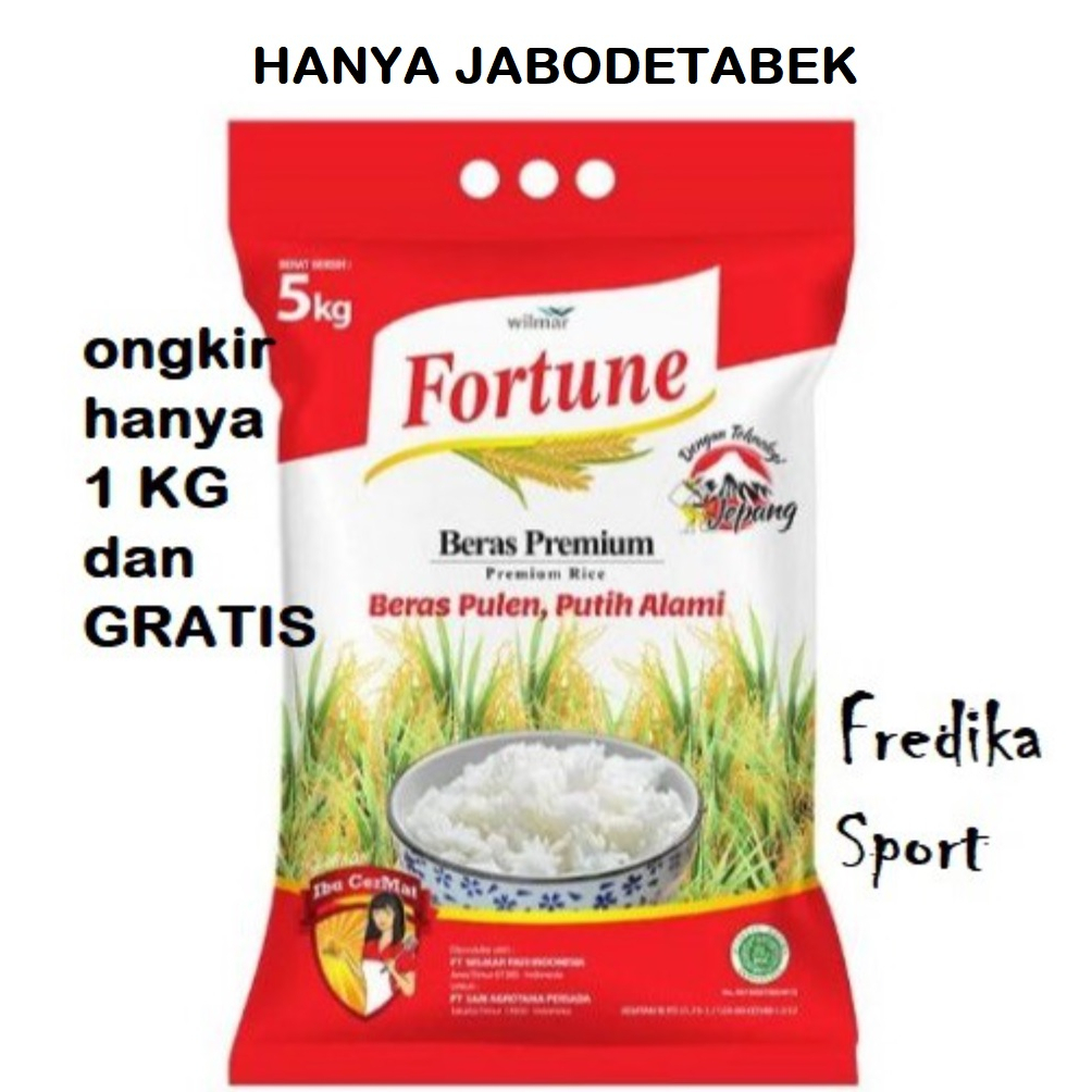 

BERAS FORTUNE PREMIUM 5 KG (ONGKIR HANYA 1KG DAN GRATIS)