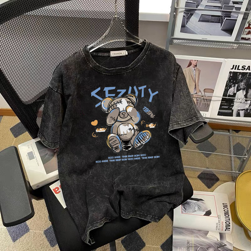 RDGF official shop kaos pria washed tshirt kemeja leher bulat  atasan kaos Kaos pria baju kaos oversize PRIA &amp; WANITA (UNISEX)