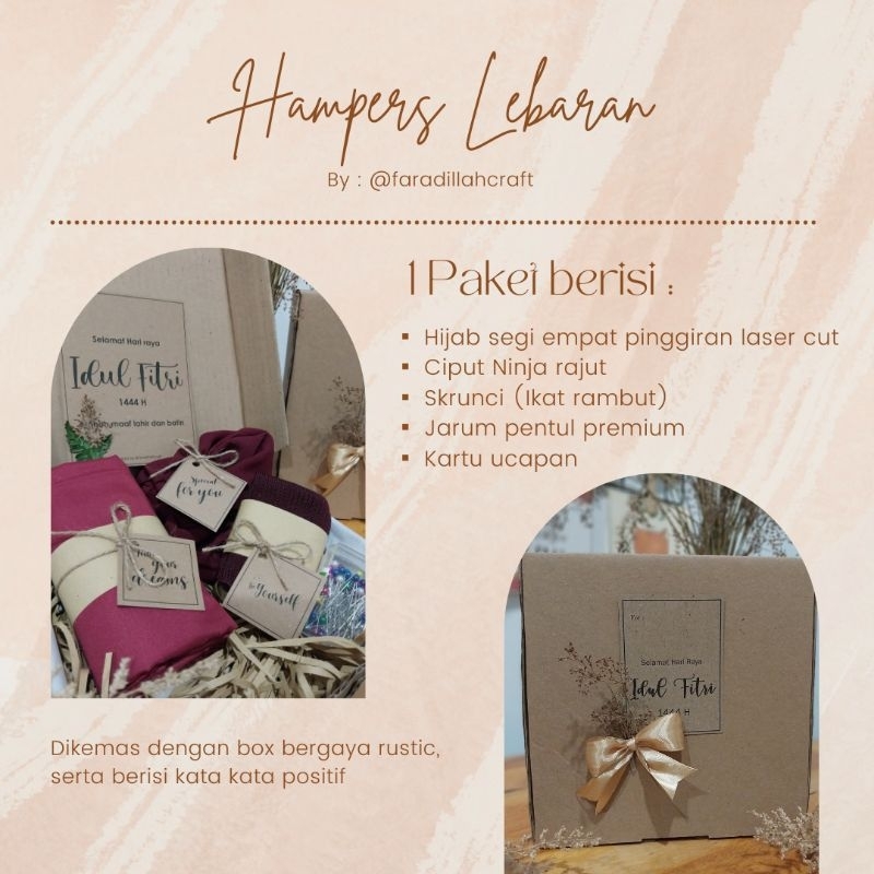 Hampers / kado Hijab Azara Voal Pinggiran Laser Cut