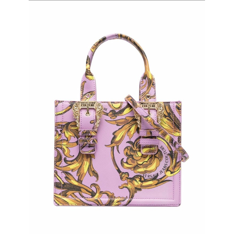 Versace Jeans Couture Original Regalia Baroque-print mini tote bag Pink