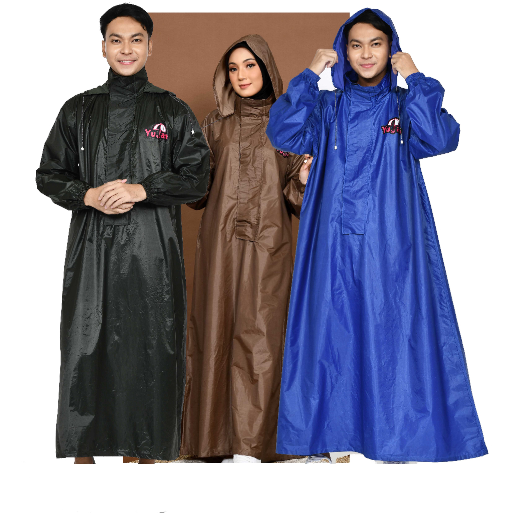 Jas Hujan Gamis Pria Wanita / Mantel Gamis Wanita Pria / Jas Hujan Hijab / Mantel Gamis Bahan Tebal