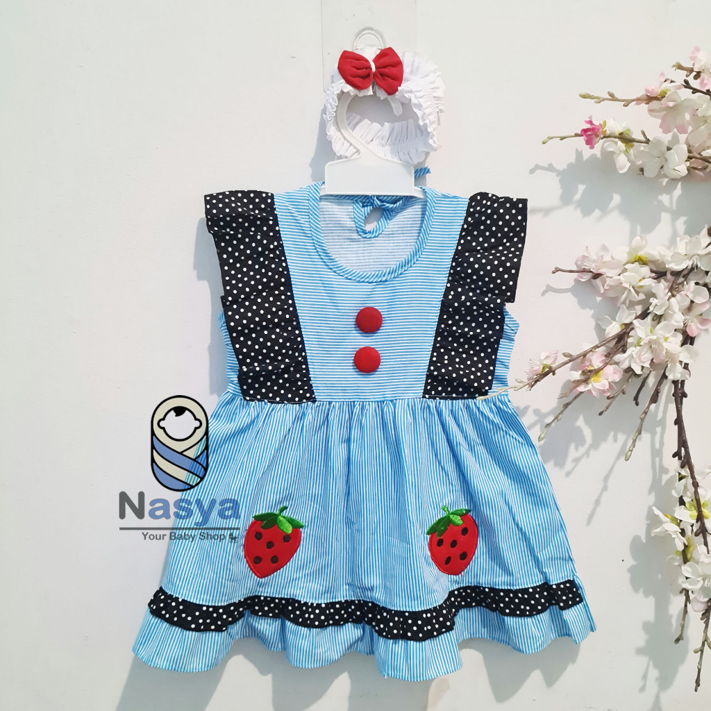 [P-063] Dress Bayi (0-6 bulan) / Setelan Bayi Perempuan Motif beruang