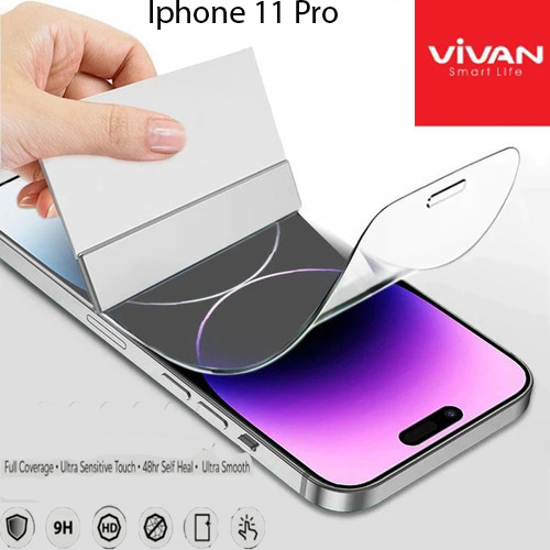Vivan Hydrogel Iphone 11 Pro Anti Gores Original Crystal Clear Protector Screen Guard Full Cover