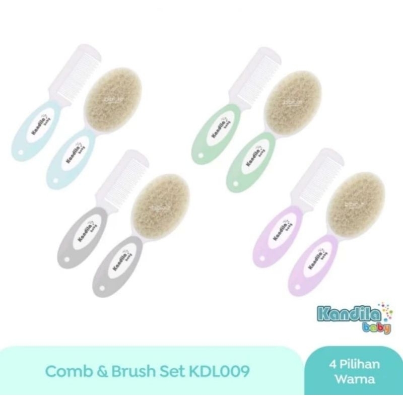 Kandila Baby Comb &amp; Brush Set KDL 009 / Sisir dan sikat rambut bayi