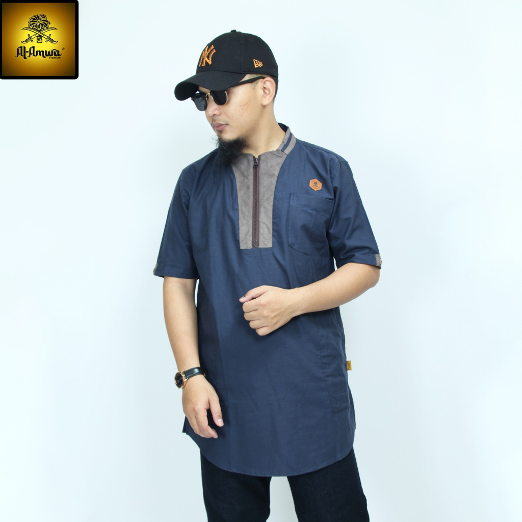 Kurta Kerah Shanghai Al Amwa Baju Muslim Pria