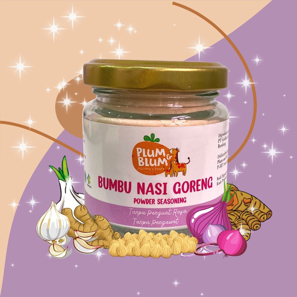 Plum &amp; Blum Bumbu Masak Bubuk Mpasi Non MSG Bumbu Soto / Bumbu Putih / Bumbu Kari / Bumbu Nasi Goreng- 50 gr