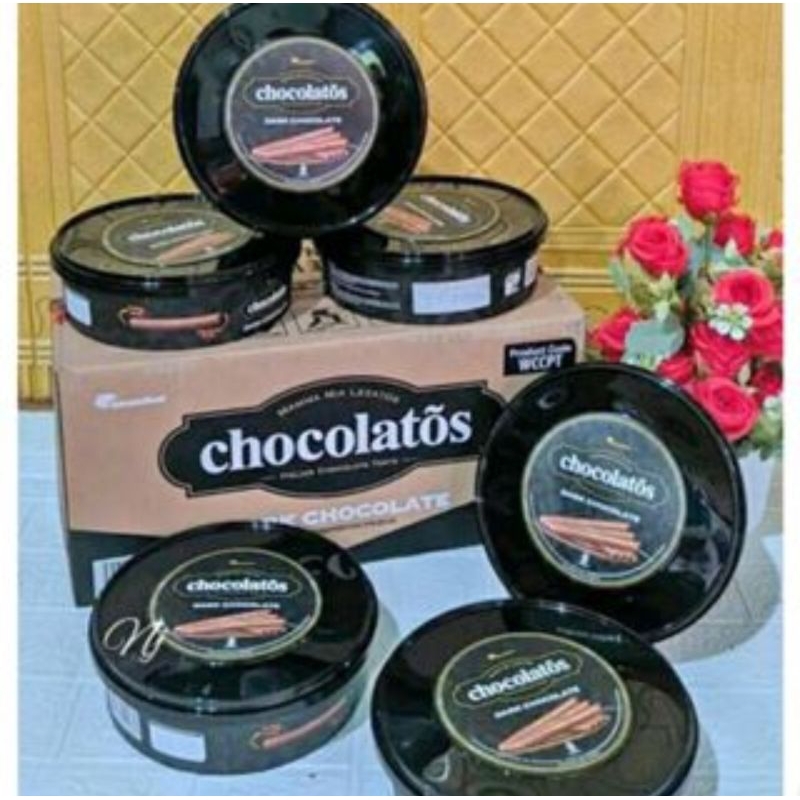 

1 DUS Chocolatos Dark Wafer Roll Mammamia Lezatos 190 gr kue lebaran kue kering kue murah kue enak parcel lebaran CHOCOLATOS Wafer Roll Kaleng Cocolate coklat Wafer Cream Tin Gery All Varian 190g 190gr