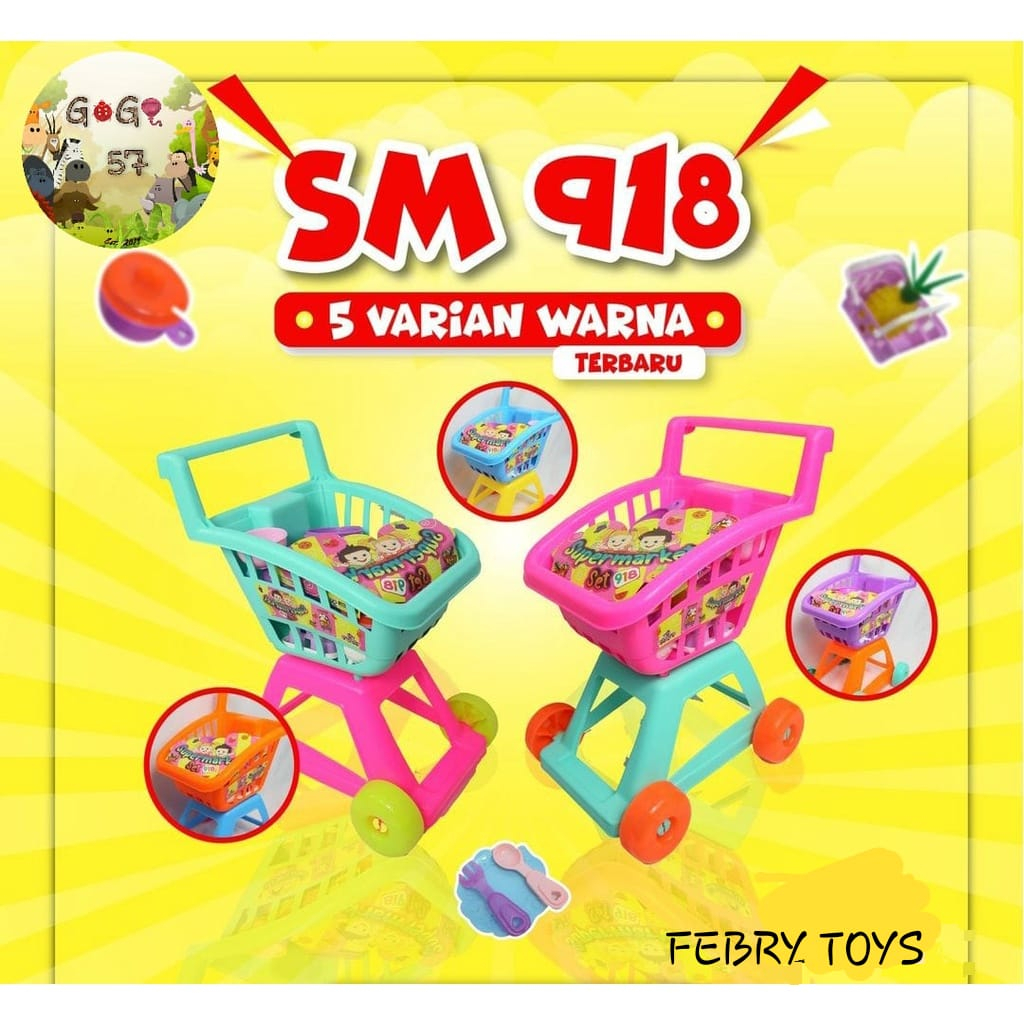 MAINAN TROLI SUPERMAKET UKURAN JUMBO / TROLI DORONG SUPERMARKET TROLI KERANJANG BELANJA