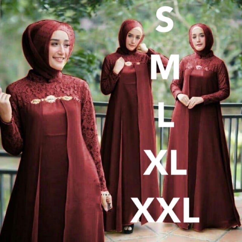 d4 - FASHION GAMIS WANITA MX ELENA / MX ROSILIA /GAMIS SYARI / DRESS MOSCREPE / GAMIS TERMURAH / PAK