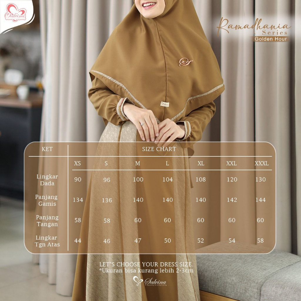 Salvina Hijab Sarimbit Ramadhania Series (Golden Hour) - Quality Premium Syar'i